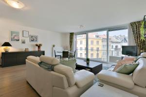 Posezení v ubytování Lichtrijk appartement Oostende