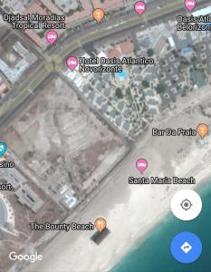 a map of a beach with pink icons at SAL at HOME in Santa Maria