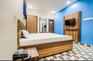 TV a/nebo společenská místnost v ubytování Hotel Vivek