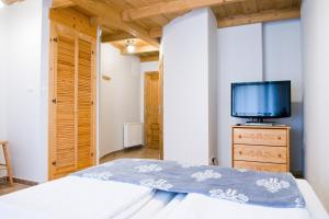 Telewizja i/lub zestaw kina domowego w obiekcie Willa u Bohuna Jacuzzi & Sauna