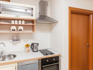 Kuchyň nebo kuchyňský kout v ubytování Apartment Ella Sea View