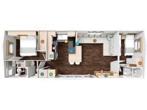 a view of a room with a floor plan at Luxury Holiday Home in Anderby Creek in Anderby