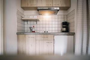 Kuchyň nebo kuchyňský kout v ubytování Apartments Gletscherblick