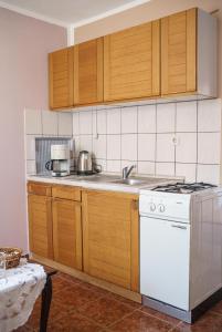 Kuchyň nebo kuchyňský kout v ubytování Apartmani Križanović