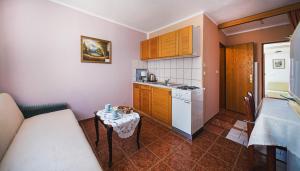 Kuchyň nebo kuchyňský kout v ubytování Apartmani Križanović