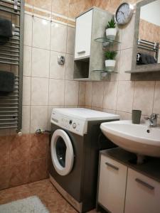Dapur atau dapur kecil di Vörösmarty Apartman Miskolc - Belváros - downtown