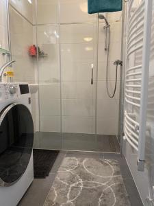 Kúpeľňa v ubytovaní Deluxe apartmán Liščí kopec