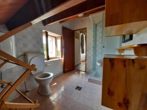 a bathroom with a toilet and a sink at Apartment Mirjana in Nerezine