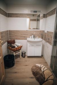 Koupelna v ubytování Apartmán v přírodě v srdci Vysočiny 1