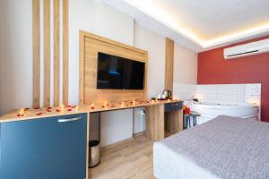 Postel nebo postele na pokoji v ubytování RUSH HOTEL İSTANBUL