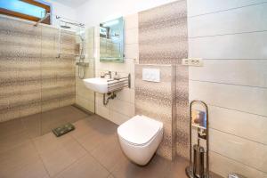 un bagno con un water e un lavandino di Apartmant Ivan a Malinska Altre 23 foto