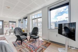 TV a/nebo společenská místnost v ubytování Hvide Sande Hotel