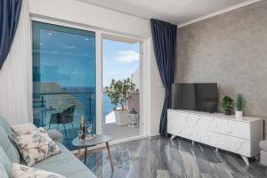 TV a/nebo společenská místnost v ubytování Apartments Cosmopolit