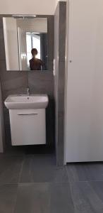 A bathroom at Flat Jindrichuv Hradec