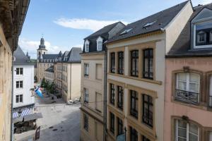 an overhead view of a city street with buildings at LAGO WELCOME PALAIS in Luxembourg