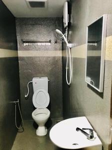 a bathroom with a toilet and a sink at Highway Times Inn Hotel in Ipoh