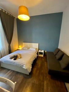 Posteľ alebo postele v izbe v ubytovaní Ametyst Apartments
