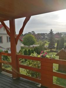 Balkon lub taras w obiekcie PILGRIM domek gościnny w Gietrzwałdzie na Warmii