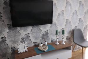 Televízia a/alebo spoločenská miestnosť v ubytovaní Silver Pańska 61