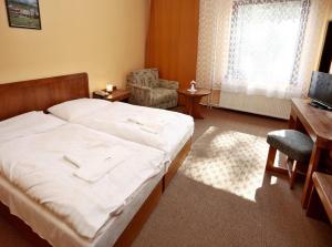 Voodi või voodid majutusasutuse Hotel SOREA ĎUMBIER toas
