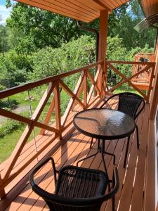 Balkón nebo terasa v ubytování Green Gile Villa in Druskininkai Center