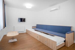 Televízia a/alebo spoločenská miestnosť v ubytovaní Szent Bernadett Családi Apartmanház