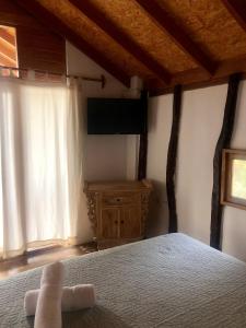 TV a/nebo společenská místnost v ubytování Los Cocos de Vichayito