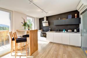 Kuchyňa alebo kuchynka v ubytovaní Apartmány Tadeáš