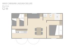 a floor plan of a villa in germany at Camping Laguna Village in Caorle