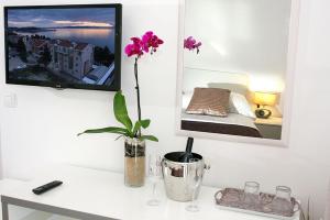 TV a/nebo společenská místnost v ubytování Apartments Simic Makarska