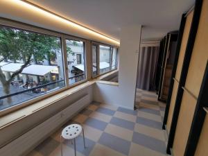 A balcony or terrace at Green Marmot Capsule Hotel Zürich
