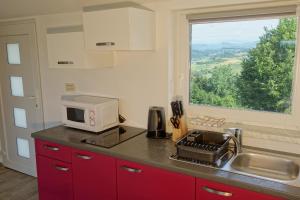 Kuchyň nebo kuchyňský kout v ubytování Apartments Laura FARM STAY