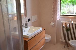 a bathroom with a sink and a toilet at B&B Primavera in Spormaggiore +14 photos
