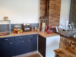 Kuchyň nebo kuchyňský kout v ubytování Gästehaus Auszeit