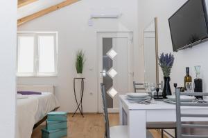 TV a/nebo společenská místnost v ubytování Studio Apartment Harmony NP Krka