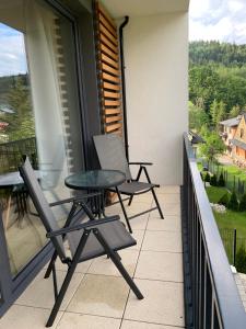 Balkón alebo terasa v ubytovaní Apartament przy Olimpijskiej