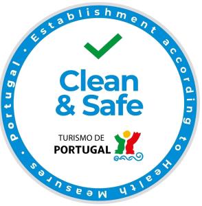 a logo for clean and safe at Vanzeleres 285 in Porto