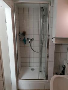 Een badkamer bij Ferienwohnungen Burgfrieden 6