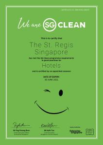 新加坡的住宿－The St. Regis Singapore，新加坡书记处的海报