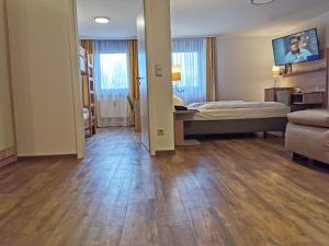 Postel nebo postele na pokoji v ubytování Hotel Cristal