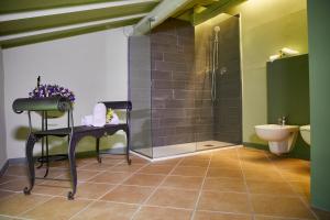 a bathroom with a shower and a toilet at Vecchio Granaio in Pisa