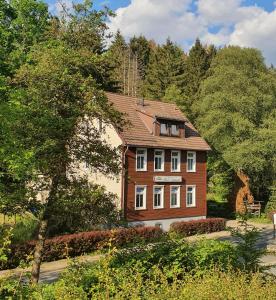 een huis midden in een bos bij Haus Kuhlmann in Altenau