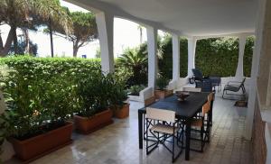 A garden outside VILLA AZZURRA beachfront Mondello - Palermo