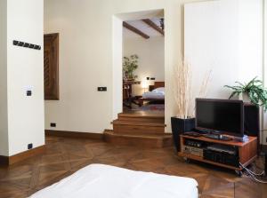 TV a/nebo společenská místnost v ubytování Karlova - Old Town Apartment