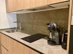 - un comptoir de cuisine avec un mixeur et un évier dans l'établissement CHURRUCA 2, à Vigo