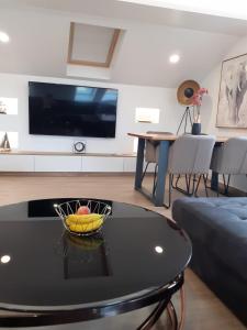 TV a/nebo společenská místnost v ubytování Apartmani Karla