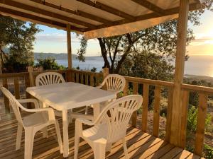 A balcony or terrace at Camping Monte Ortu by Corsica Paradise