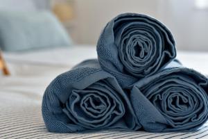 Postel nebo postele na pokoji v ubytování Apartmani Rudius