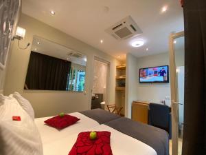 TV a/nebo společenská místnost v ubytování Alp Hotel