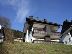 un bâtiment sur le côté d'une colline dans l'établissement Ferienwohnung Nordenau, à Schmallenberg